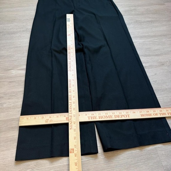 31x28 Black Baggy Wide Leg Pleated Dress Pants Y2K Vintage 2000s - Picture 3 of 6